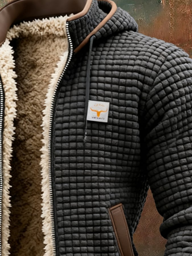 Fleece Lined Zip Jacket Warm Winter