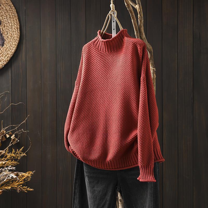 Turtleneck Jumper Chunky Knit Classic