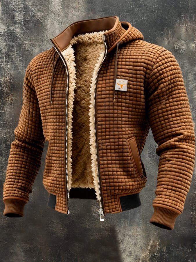 Fleece Lined Zip Jacket Warm Winter