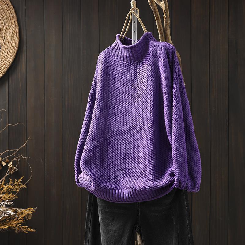 Turtleneck Jumper Chunky Knit Classic