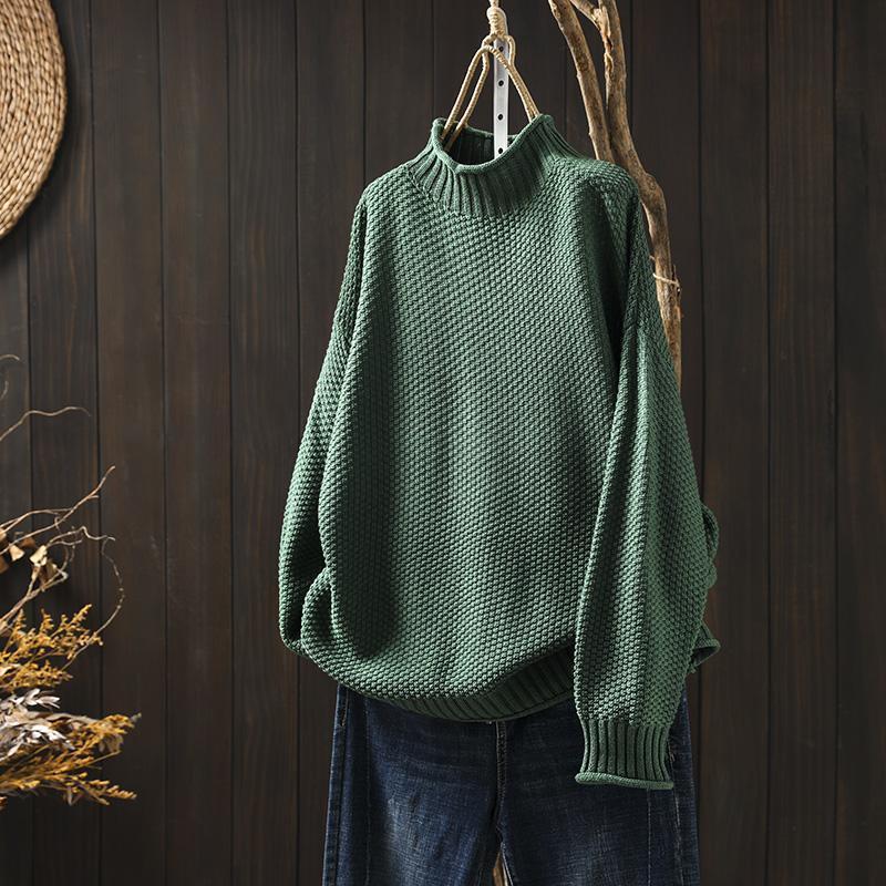 Turtleneck Jumper Chunky Knit Classic