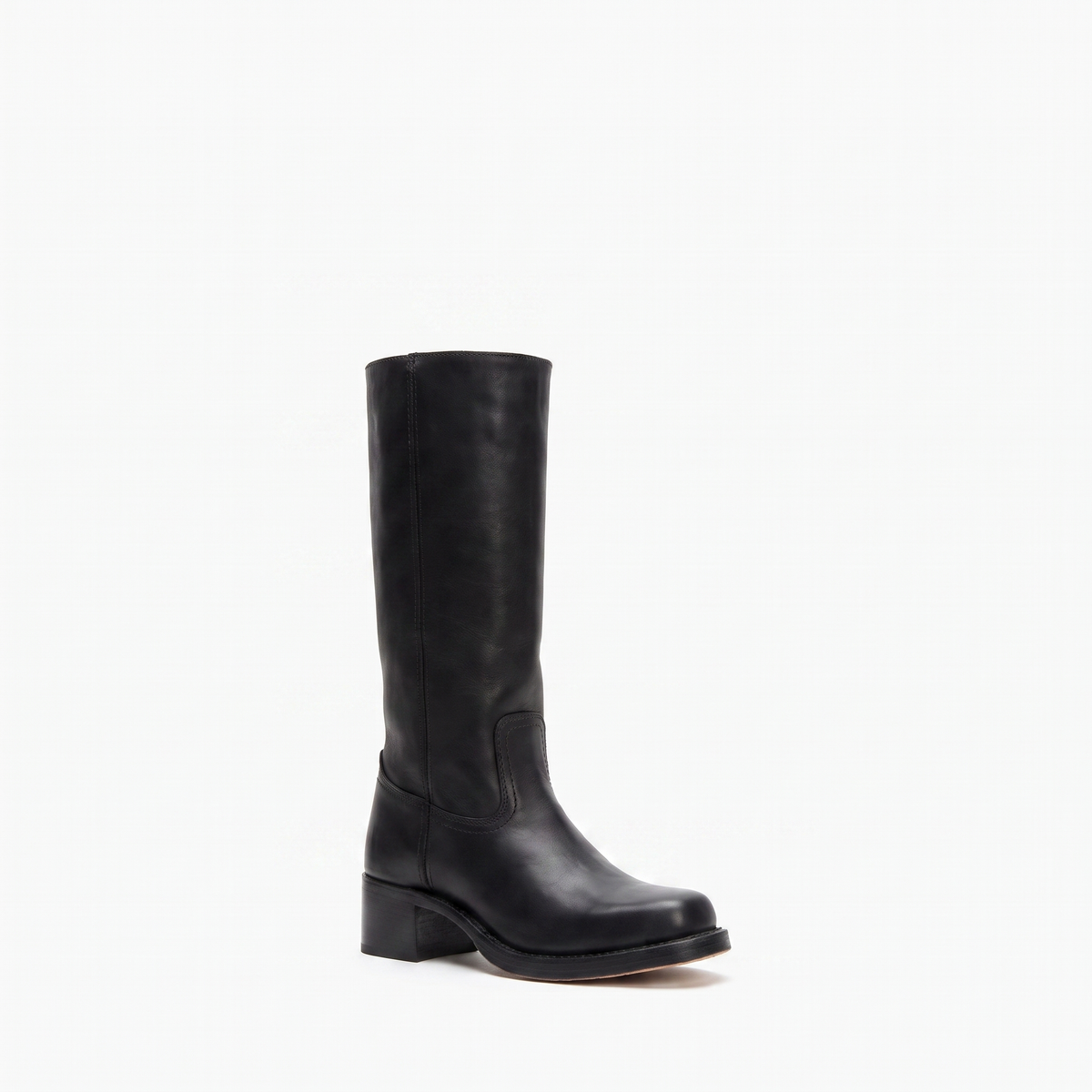 Square Toe Block Heel Boots