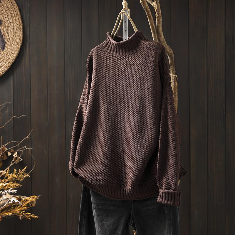 Turtleneck Jumper Chunky Knit Classic