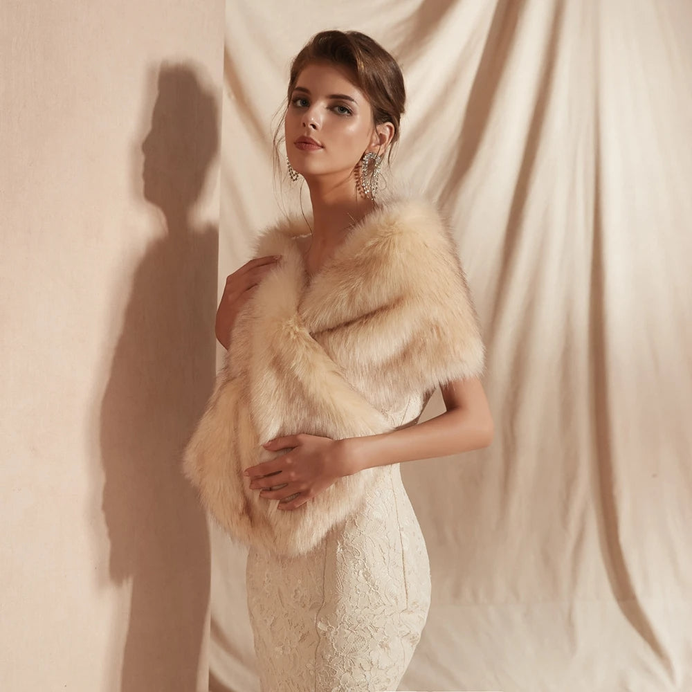 Shawl Faux Fur Soft Velvety Wrap