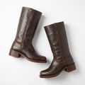 Square Toe Block Heel Boots