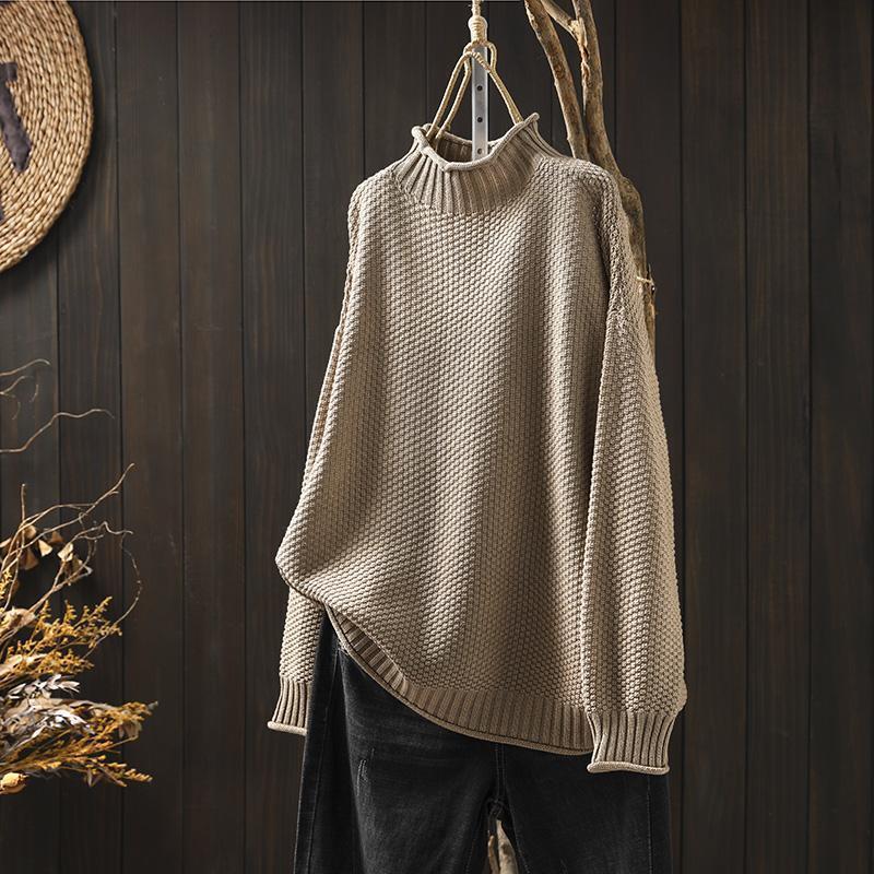 Turtleneck Jumper Chunky Knit Classic