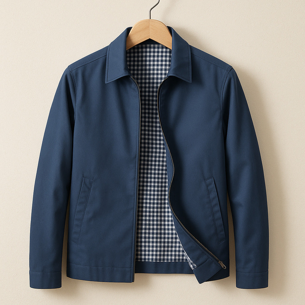Lined Jacket Warm Casual Zip Front