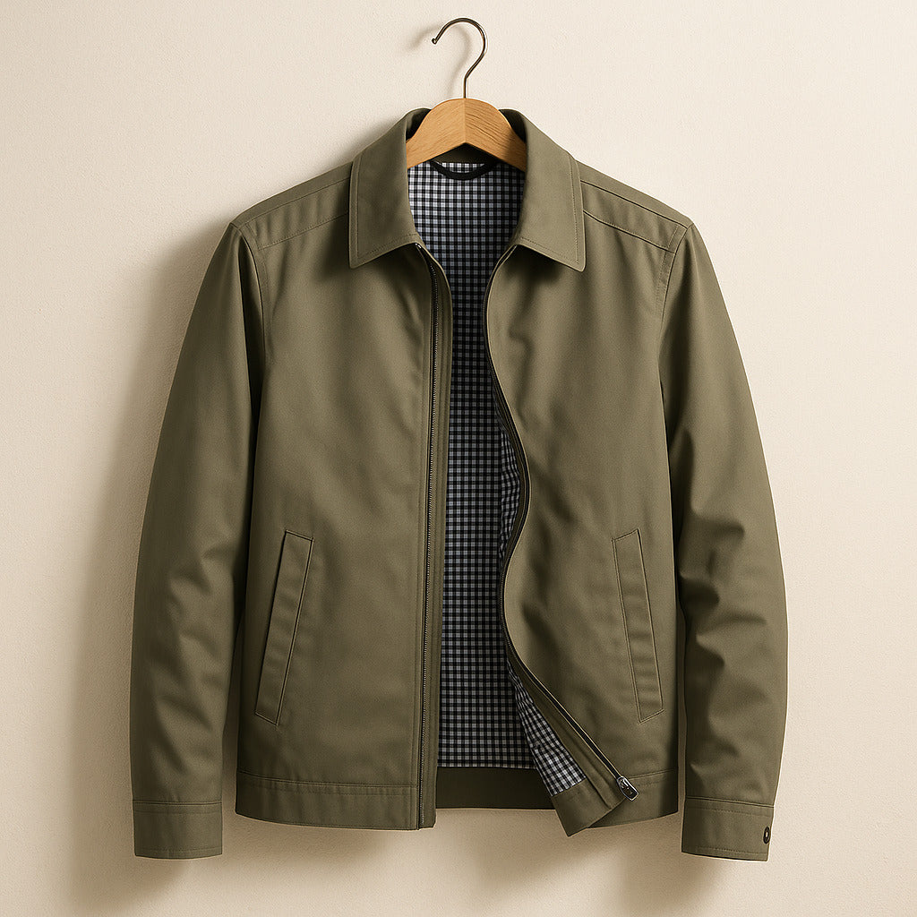 Lined Jacket Warm Casual Zip Front