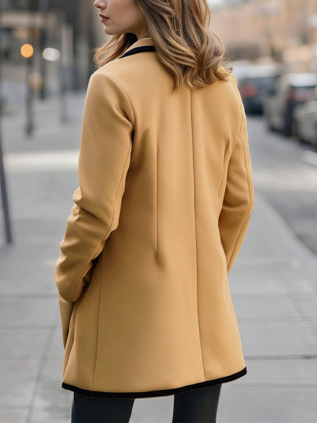 Coat Double Breasted Loose Comfortable Fit
