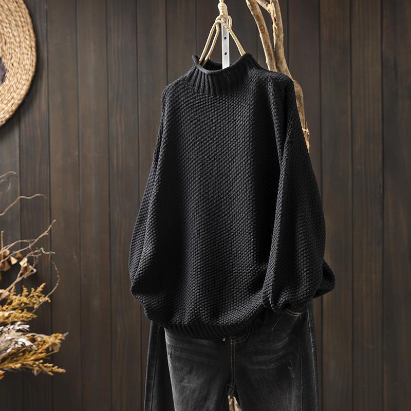 Turtleneck Jumper Chunky Knit Classic
