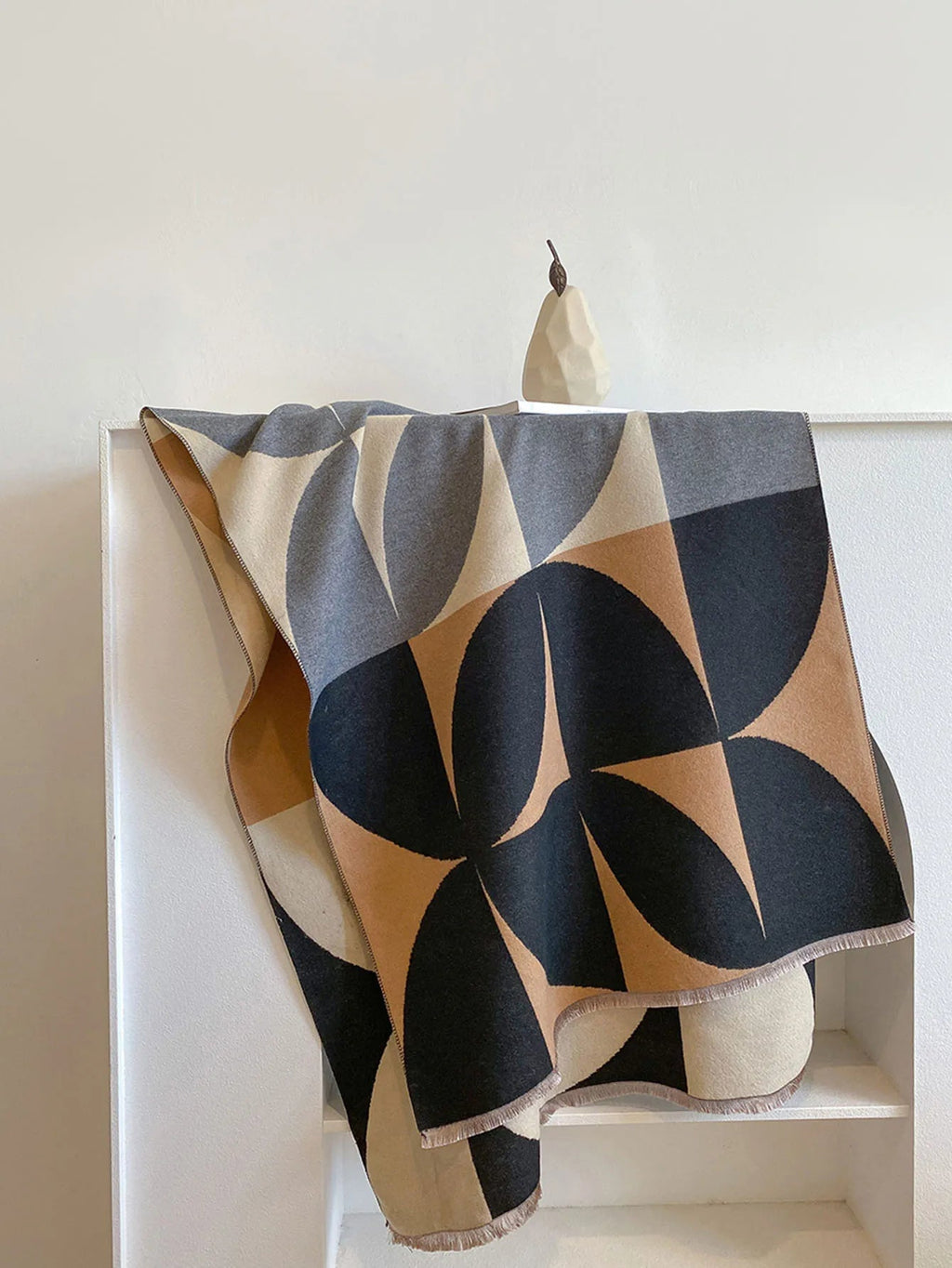 Reversible Knit Scarf - Soft Warm Two-Style