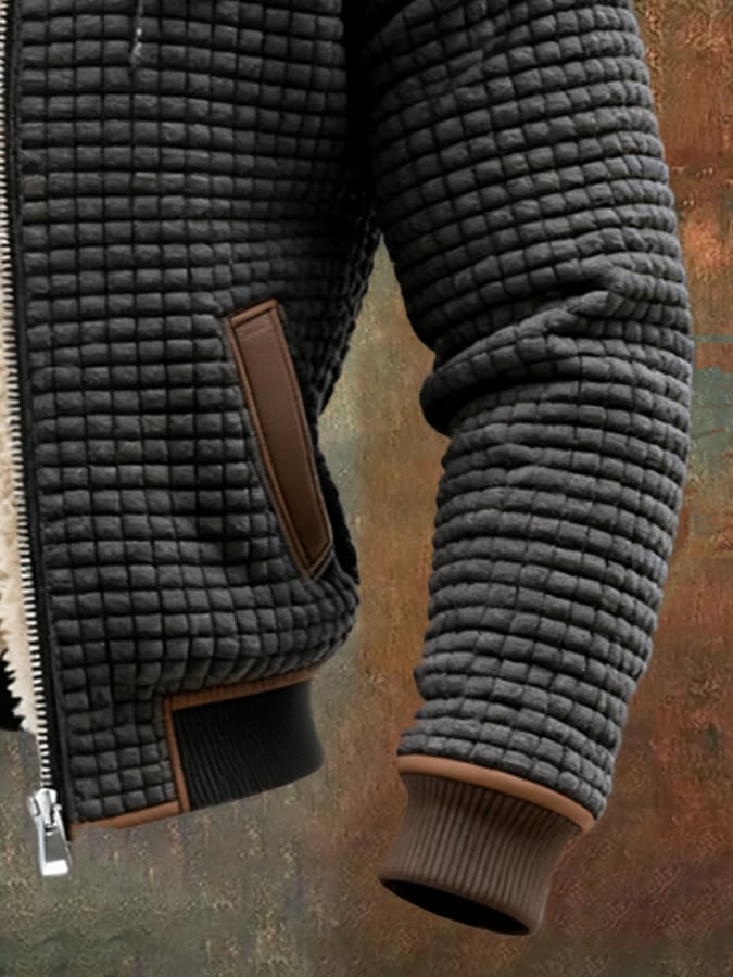 Fleece Lined Zip Jacket Warm Winter
