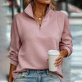 Half Zip Jumper V Neck Comfortable Fit