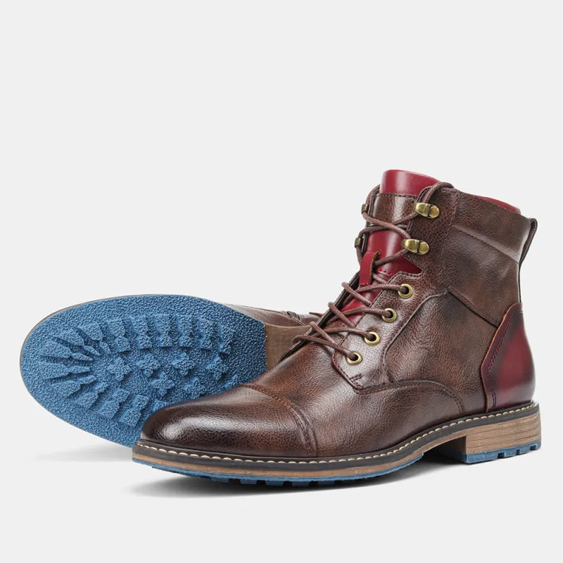 Boots Lace Up Side Zip Classic