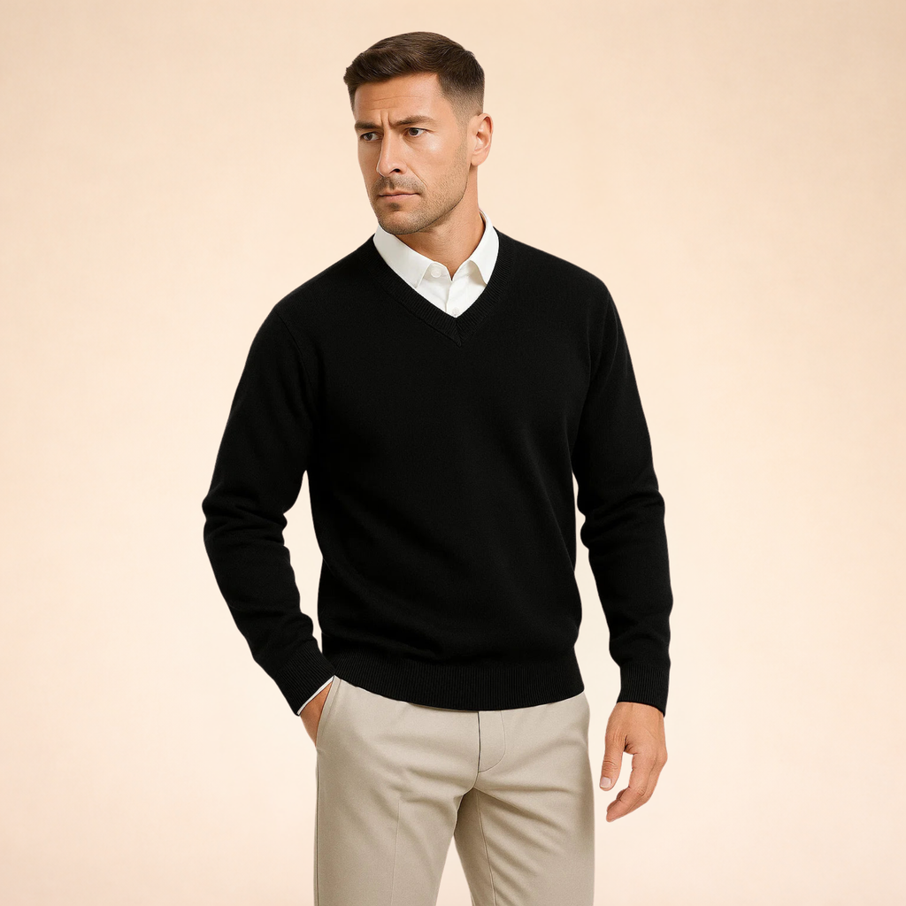 Jumper Soft Knit V Neck Classic