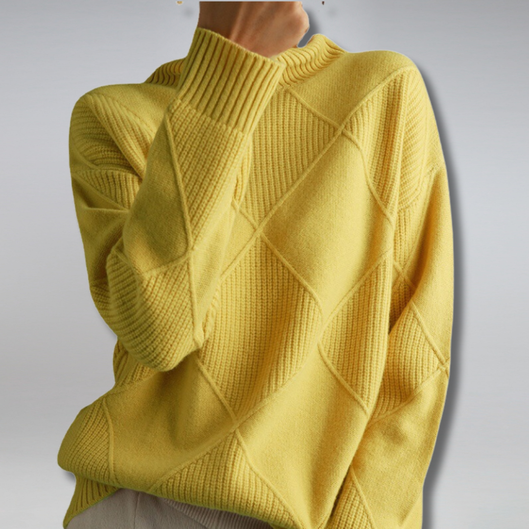 Roll Neck Jumper Relaxed Drop Shoulder