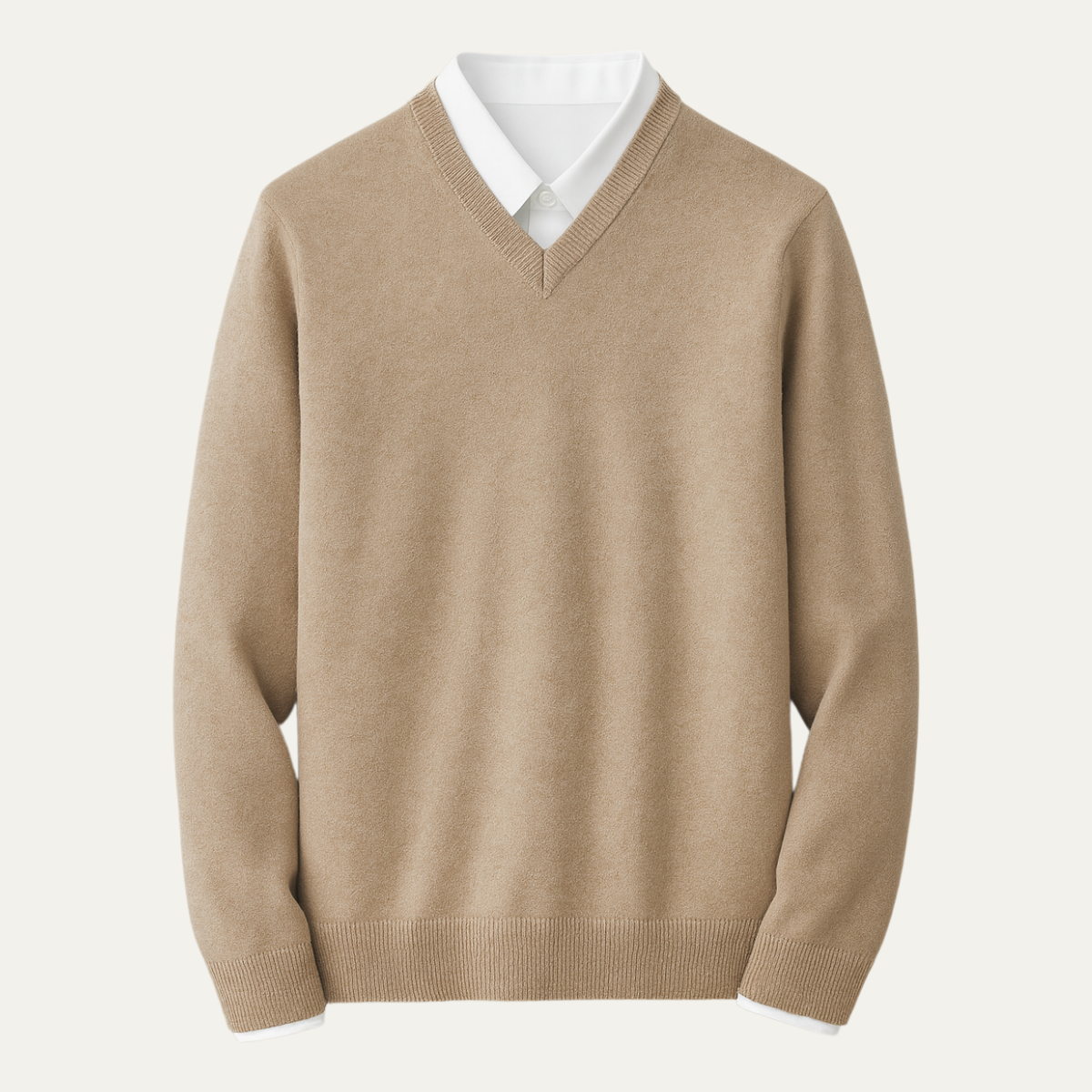 V-Neck Jumper Fine Knit Tailored