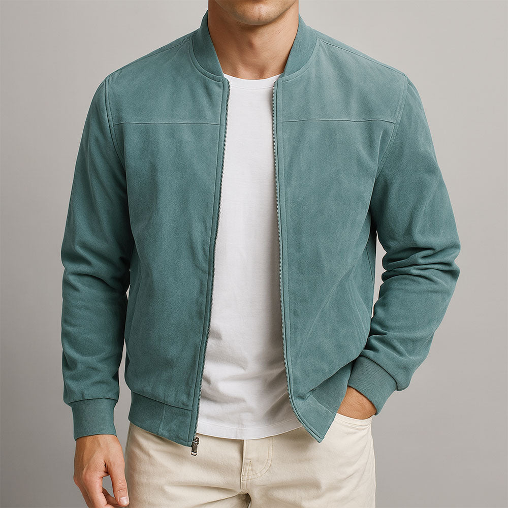 Suede-Look Jacket Structured Urban Silhouette
