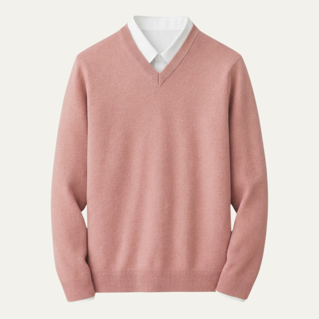 V-Neck Jumper Fine Knit Tailored
