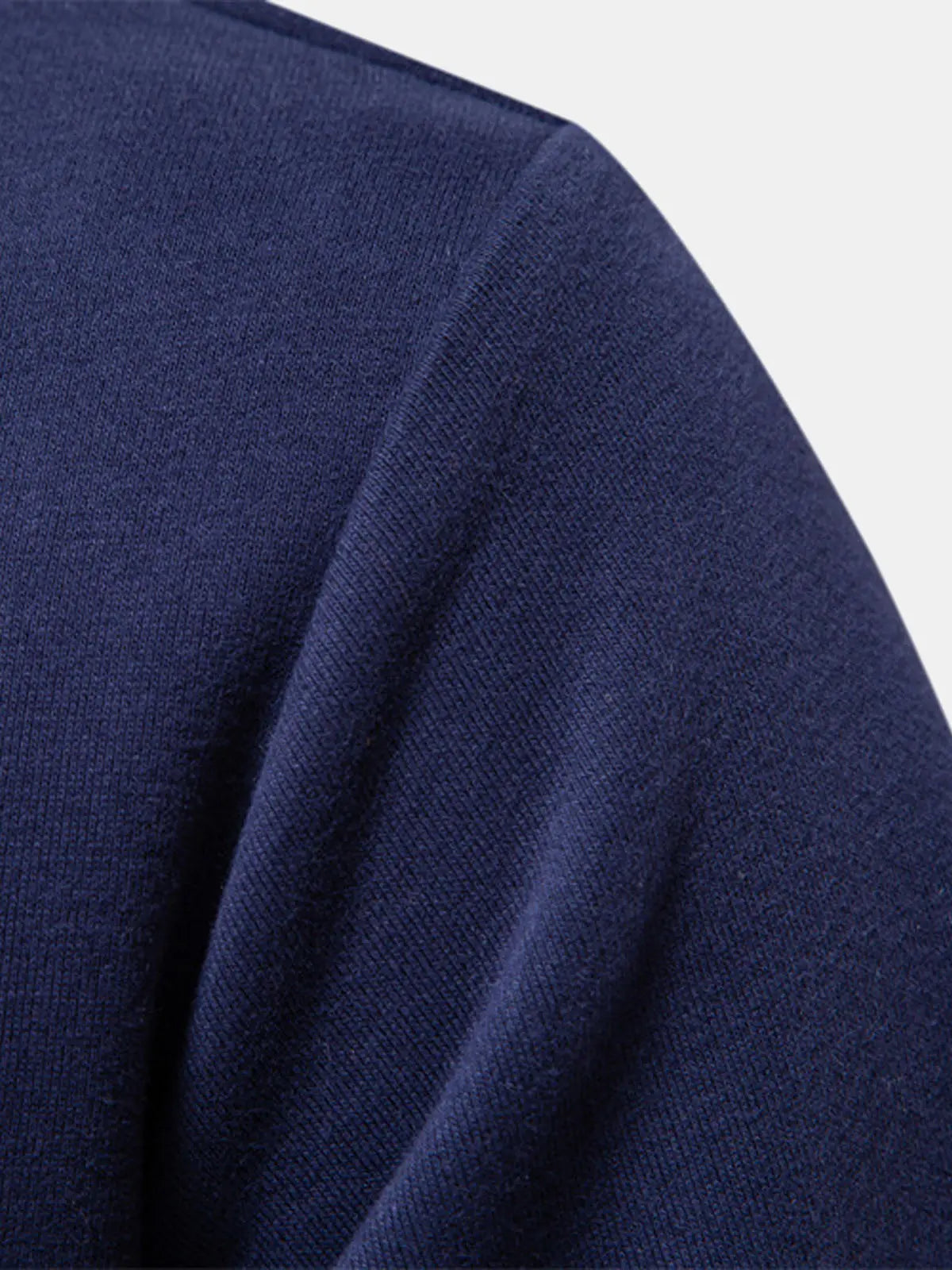 Sweatshirt Polo Collar Button Placket Cotton