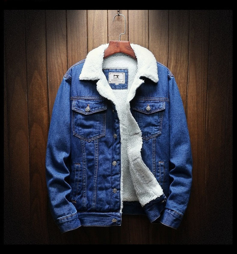 Denim Jacket Fleece Lined Button Front