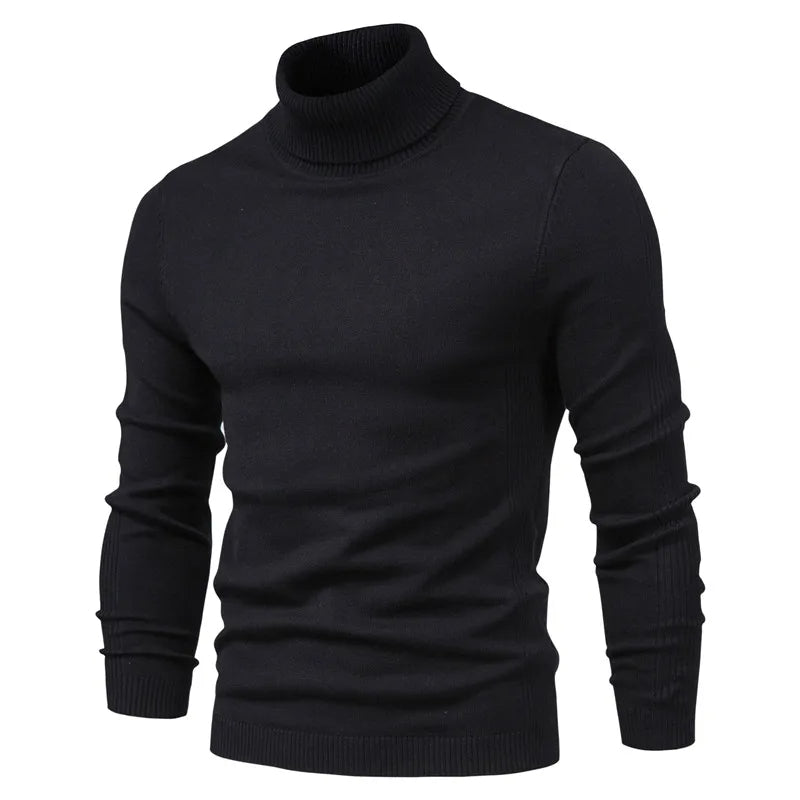 Mock Neck Knit Jumper Slim Fit