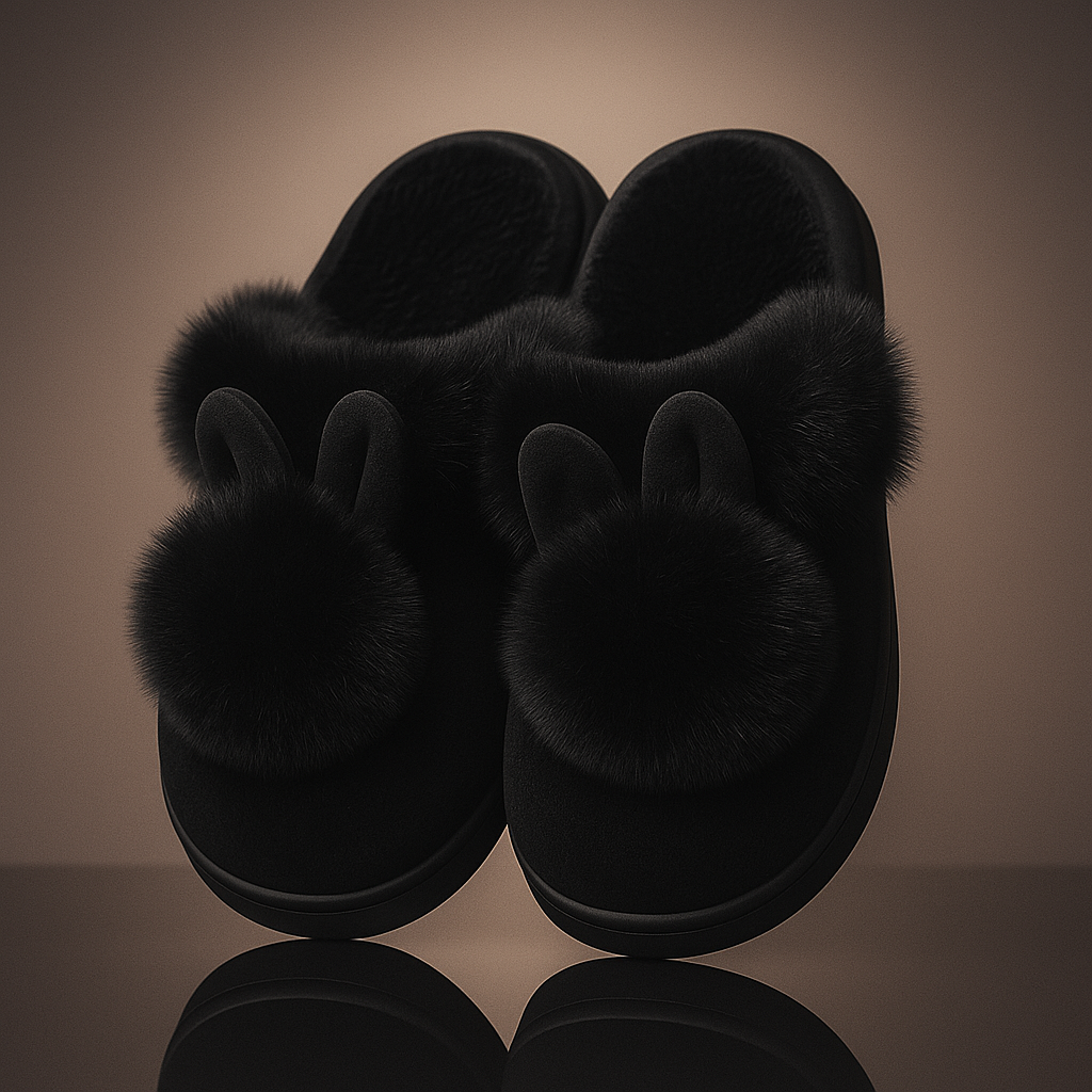 Bunny Slippers Plush Faux-Fur