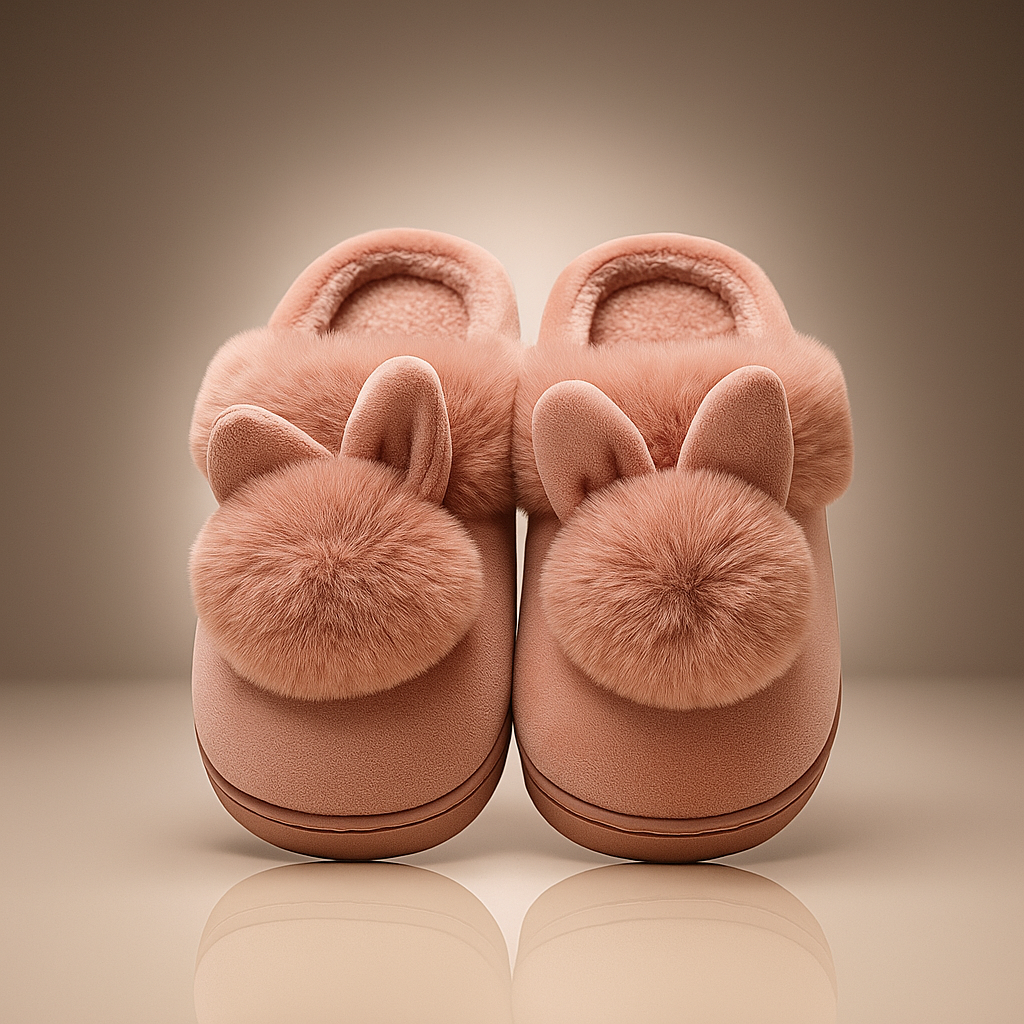 Bunny Slippers Plush Faux-Fur