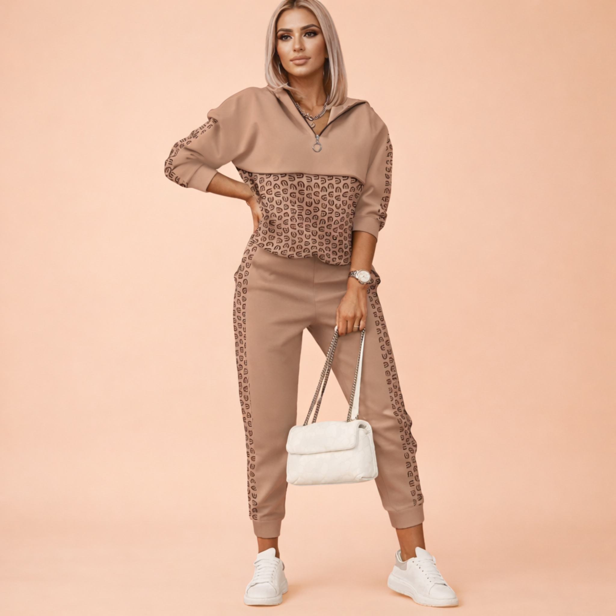 Two-Piece Tracksuit Stylish Comfortable Loungewear