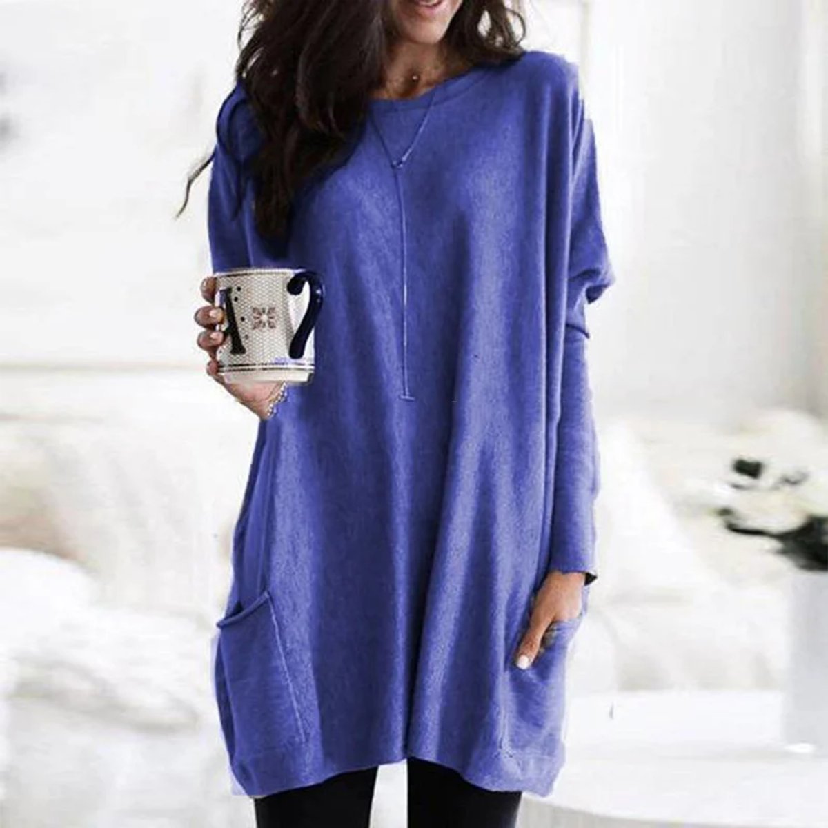 Tunic Sweater Oversized Pocket