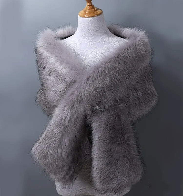 Shawl Faux Fur Soft Velvety Wrap