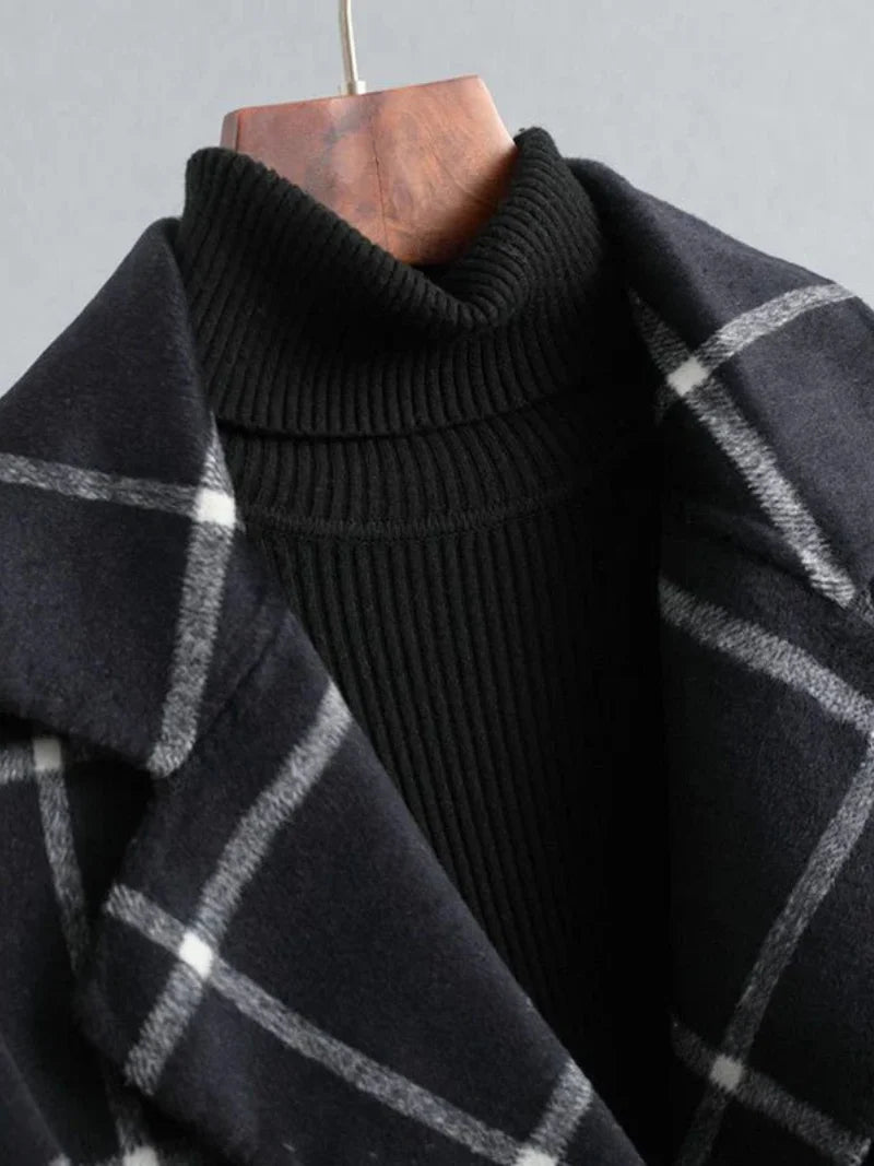 Checked Coat Tailored Longline