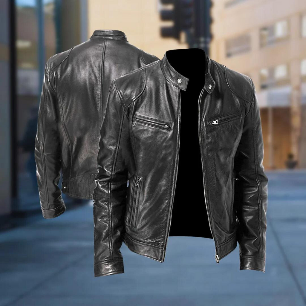 Classic Leather-Look Jacket