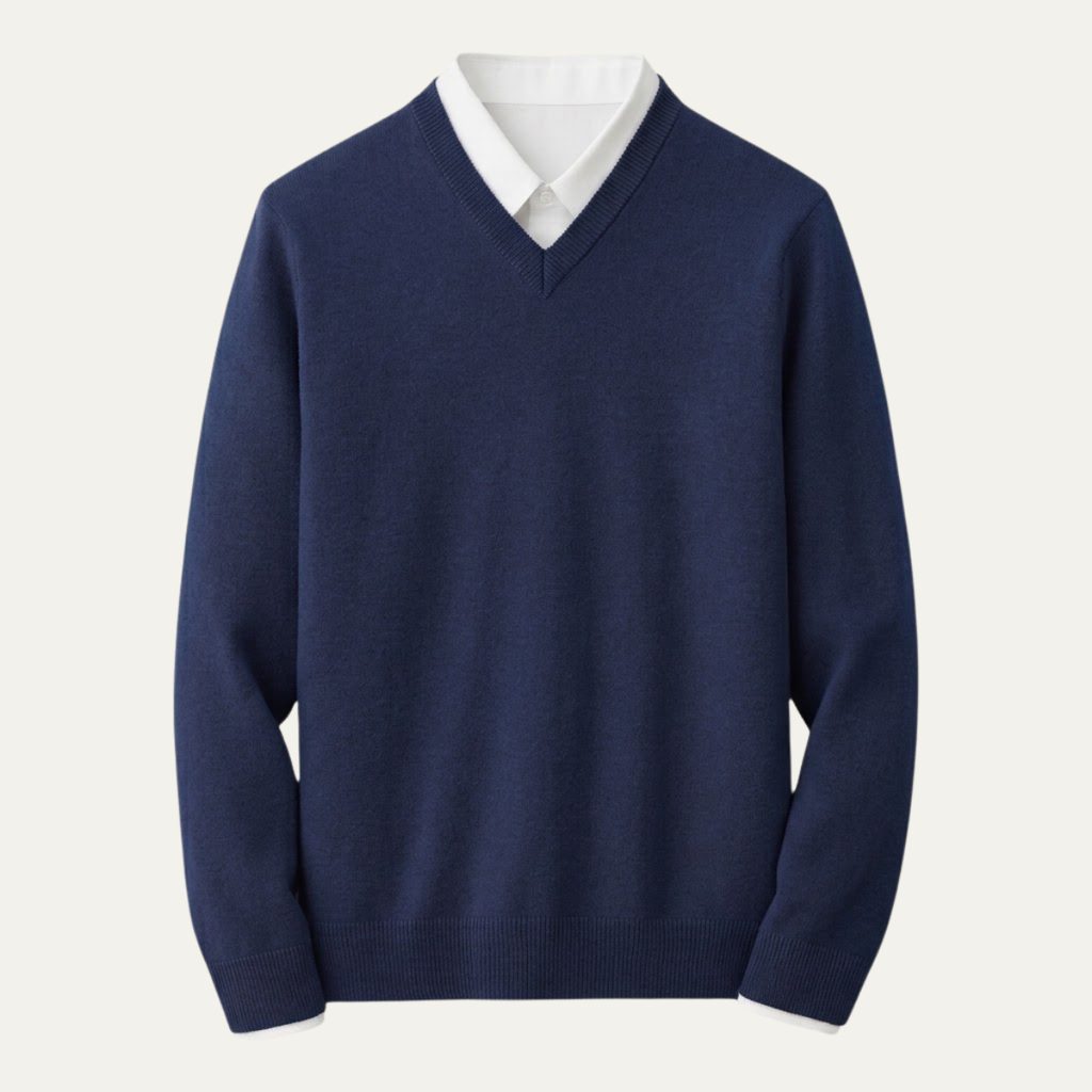 V-Neck Jumper Fine Knit Tailored