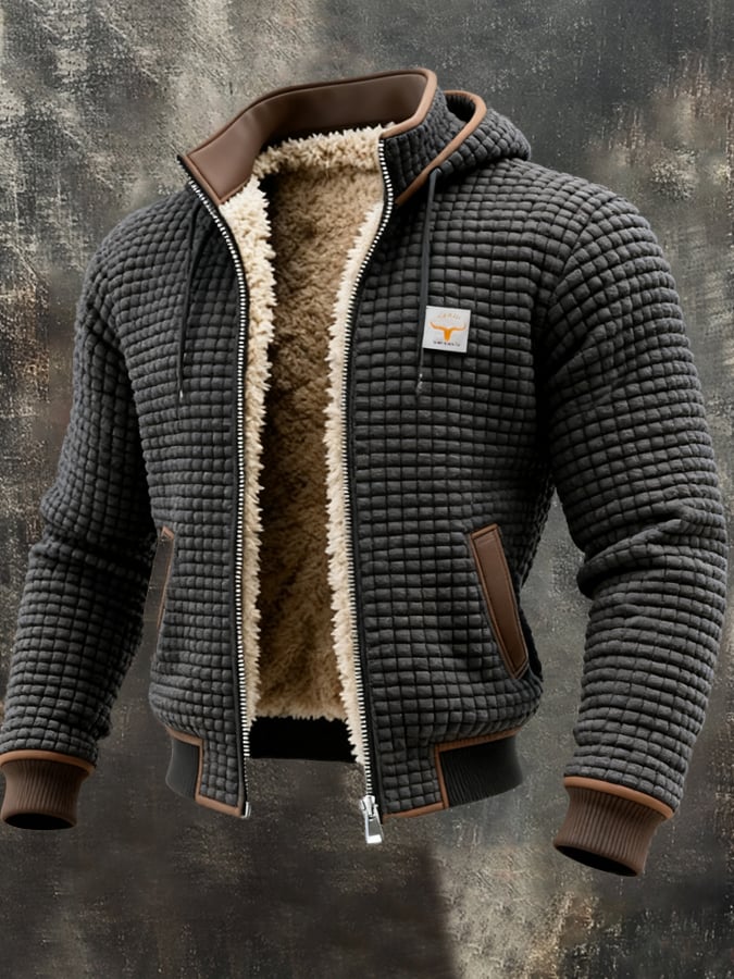 Fleece Lined Zip Jacket Warm Winter