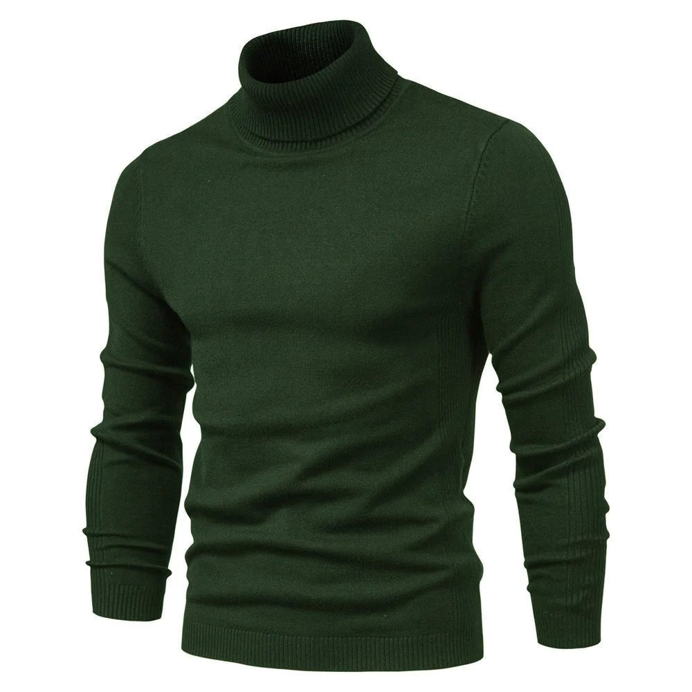 Mock Neck Knit Jumper Slim Fit