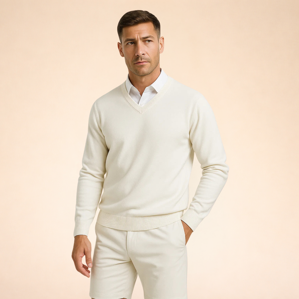 Jumper Soft Knit V Neck Classic