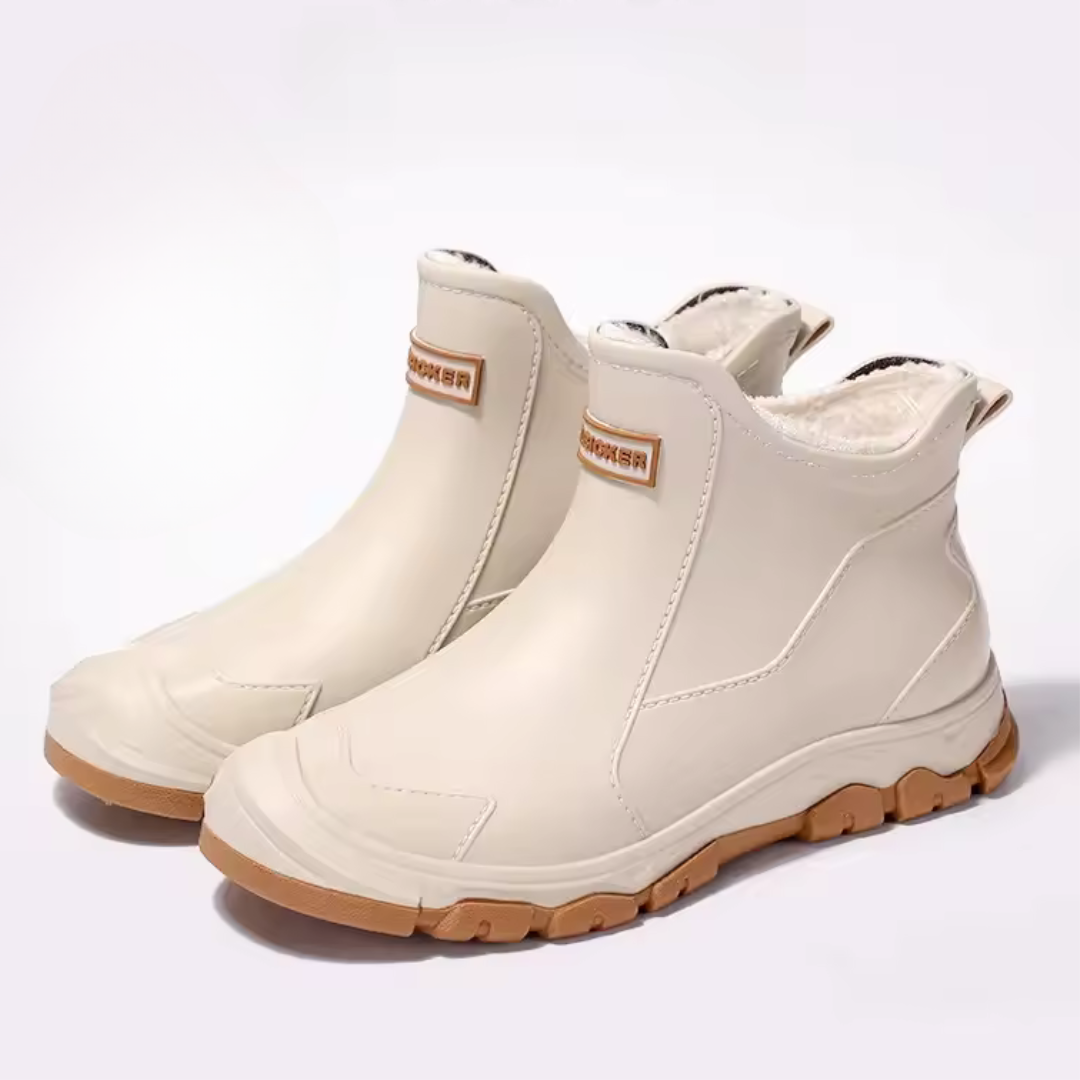 Ankle Boots Waterproof Rubber Pull On