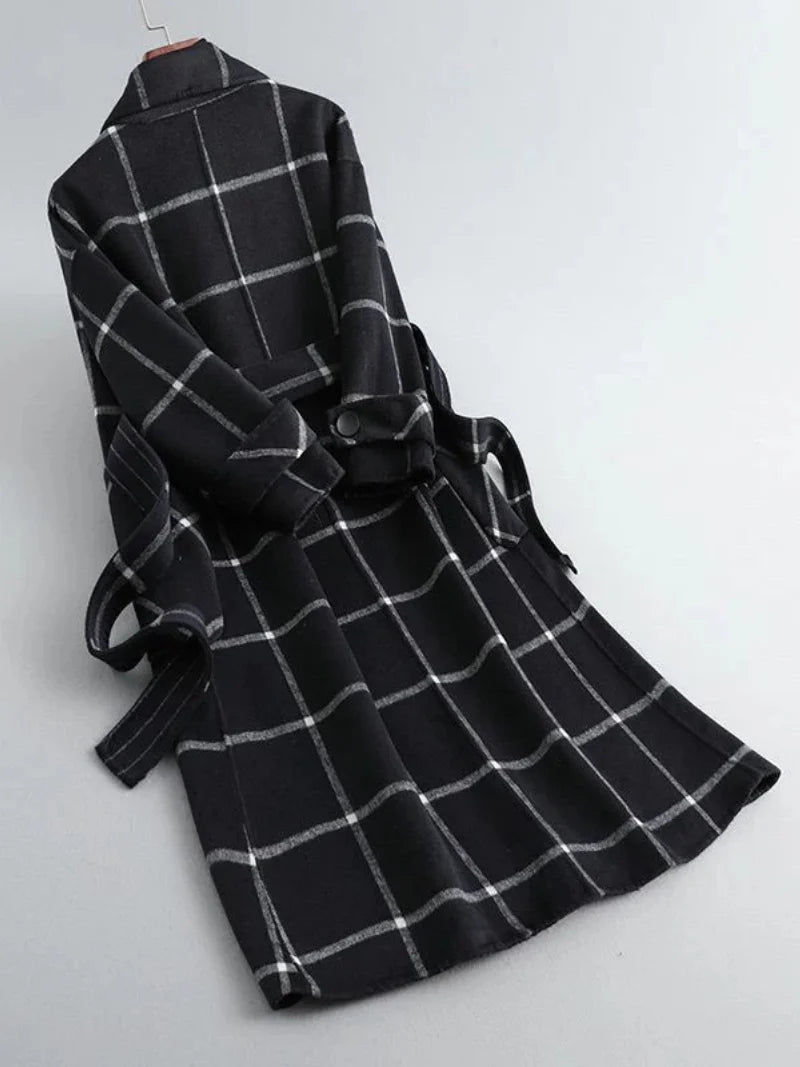 Checked Coat Tailored Longline