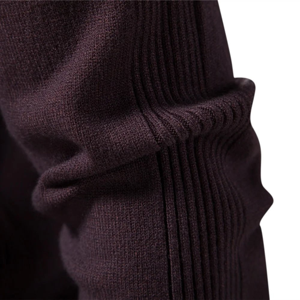 Mock Neck Knit Jumper Slim Fit