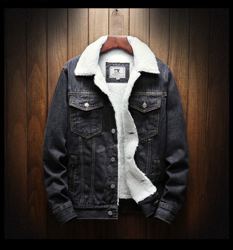 Denim Jacket Fleece Lined Button Front