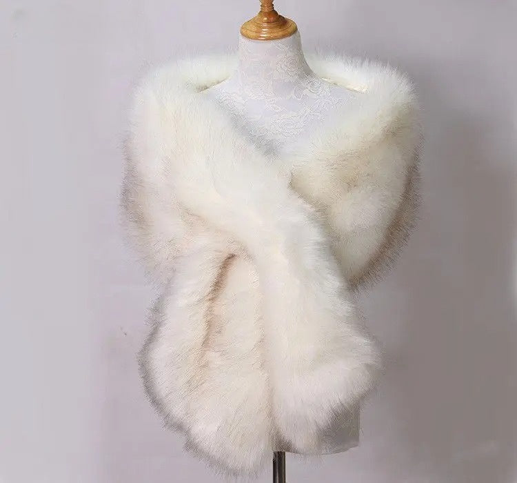 Shawl Faux Fur Soft Velvety Wrap