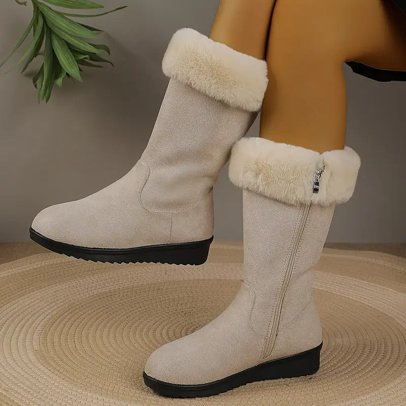 Orthopaedic Leather-Look Boots - Arch Support Comfort
