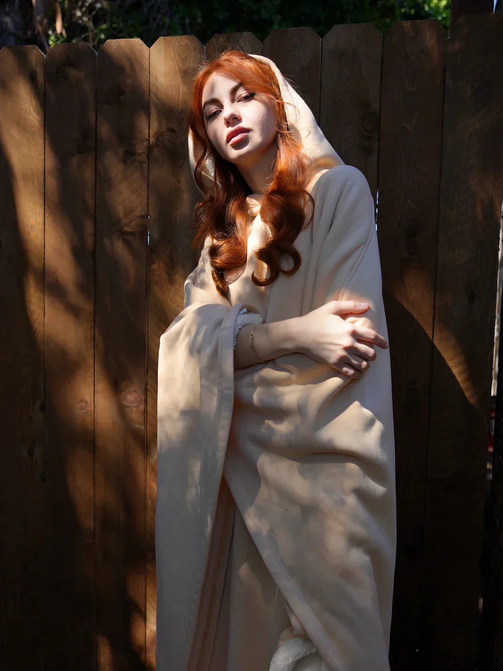 Hooded Blanket Oversized Soft Fleece Cocoon