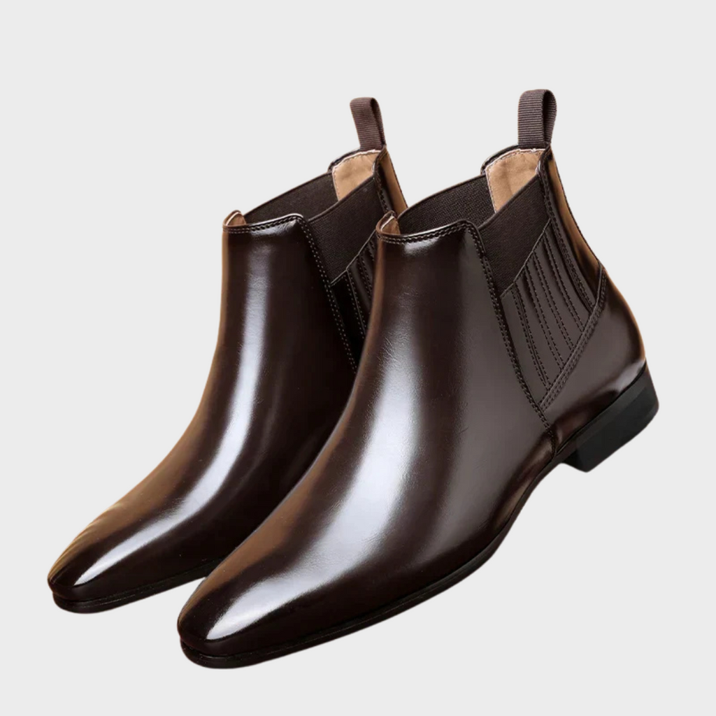 Pointed Toe Chelsea Ankle Boots - Elastic Side Panel