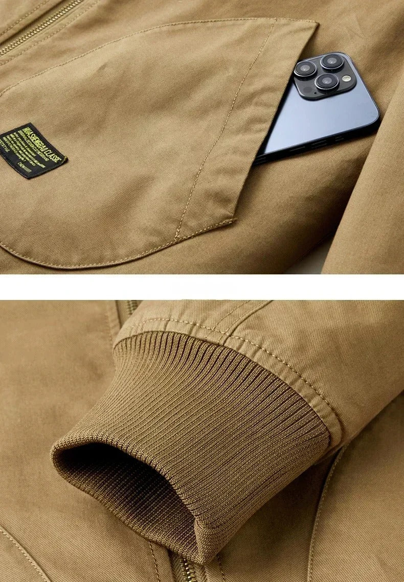 Flight Jacket Sherpa Lined Zip Front