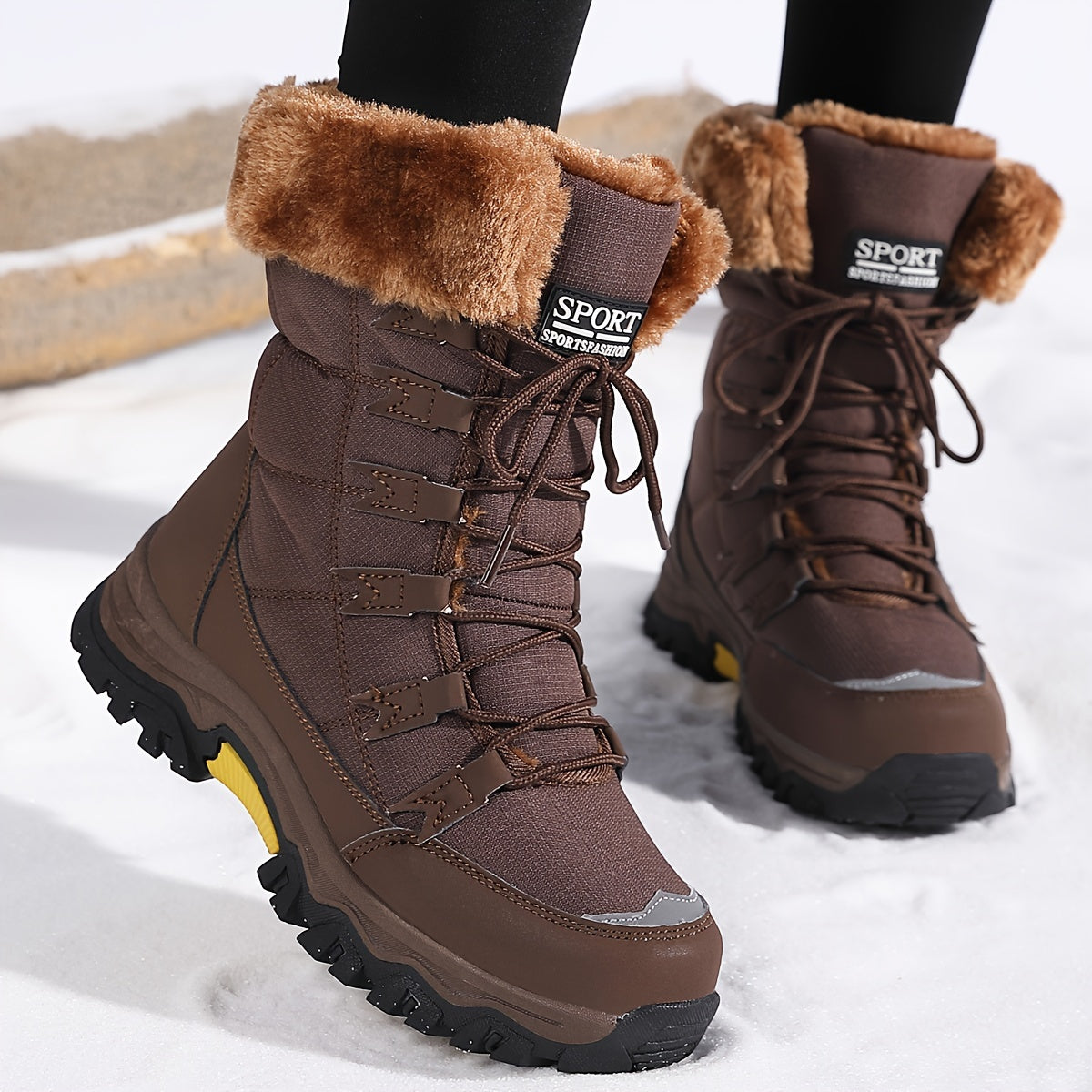 Winter Boots Warm Lined Non Slip Sole