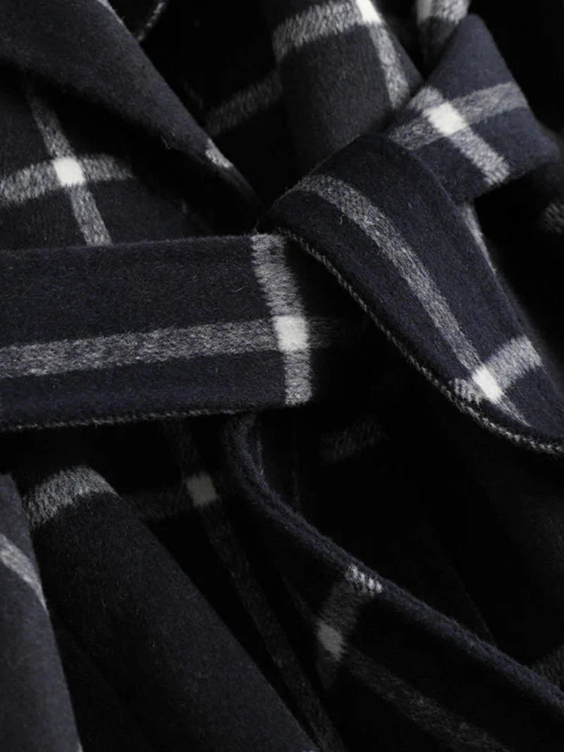 Checked Coat Tailored Longline