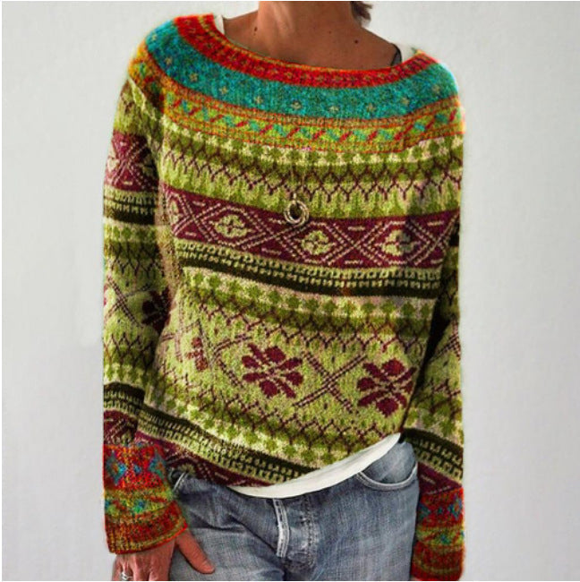 Vintage Knit Jumper Textured Warm Layer
