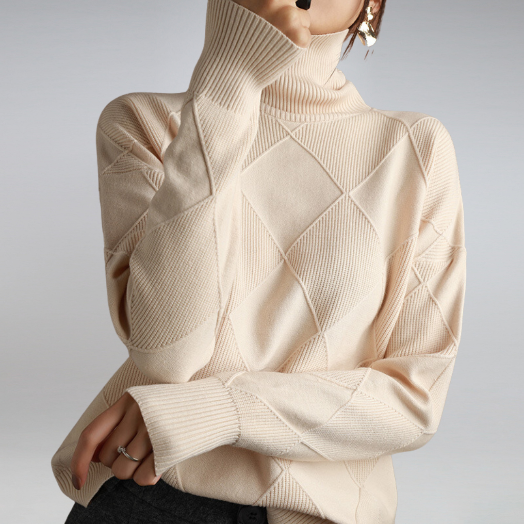 Roll Neck Jumper Relaxed Drop Shoulder